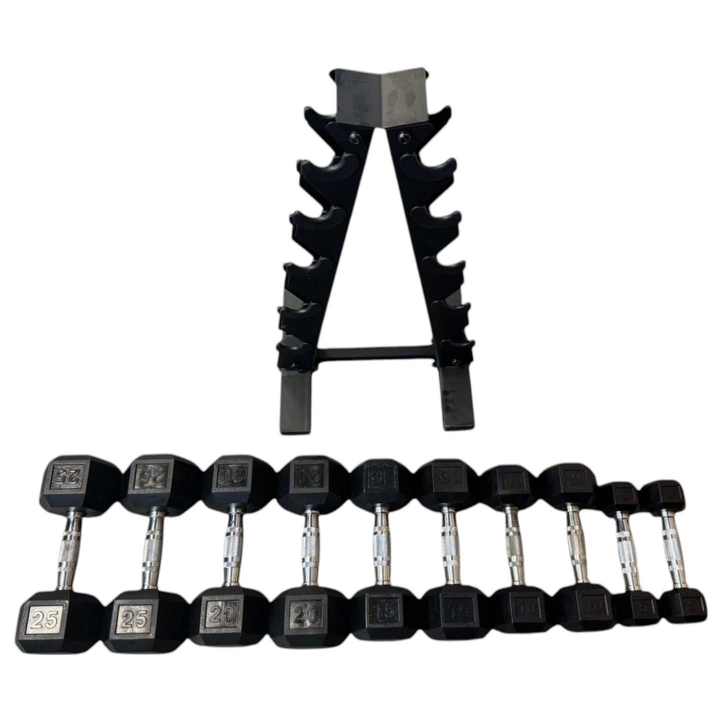 150LB Dumbbell Set with Rack